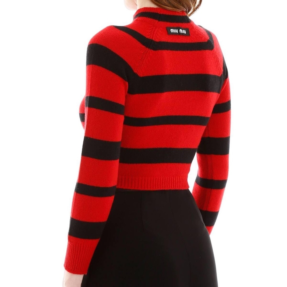Miu Miu Stripe Turtleneck Sweater